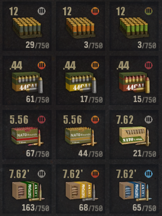AMMO better icons and stack 750 Lang PL and ENG!