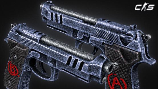 Dual Berettas | 8-BIT (Blue)
