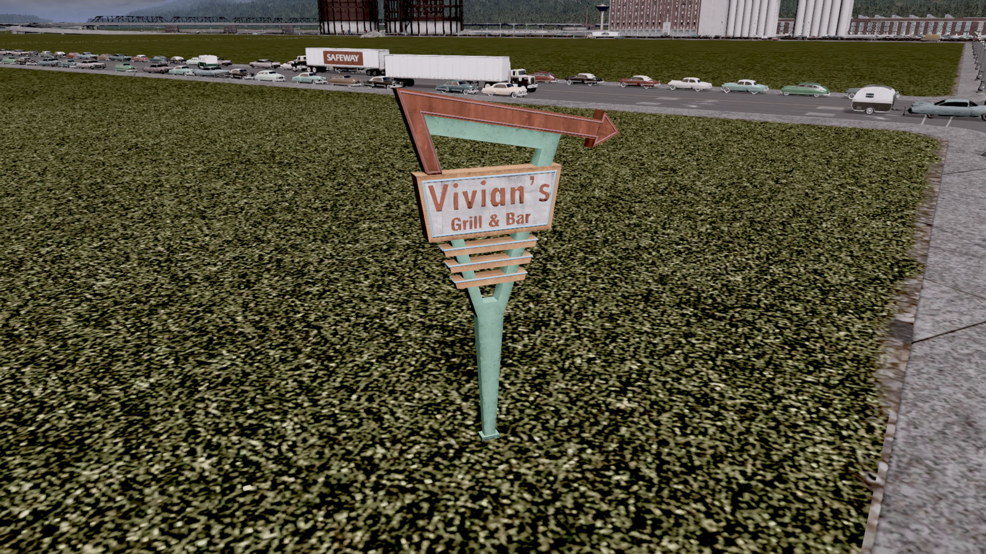 Vivian's Grill Bar Sign