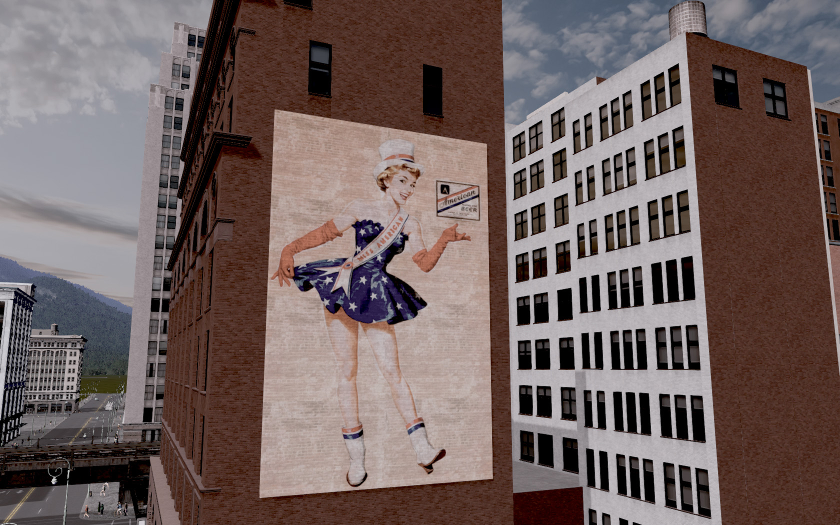 Miss American Beer Mural