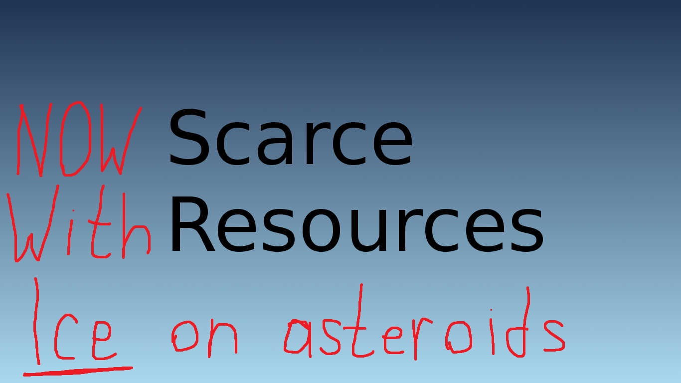 Scarce Resources with Ice on asteroids preview