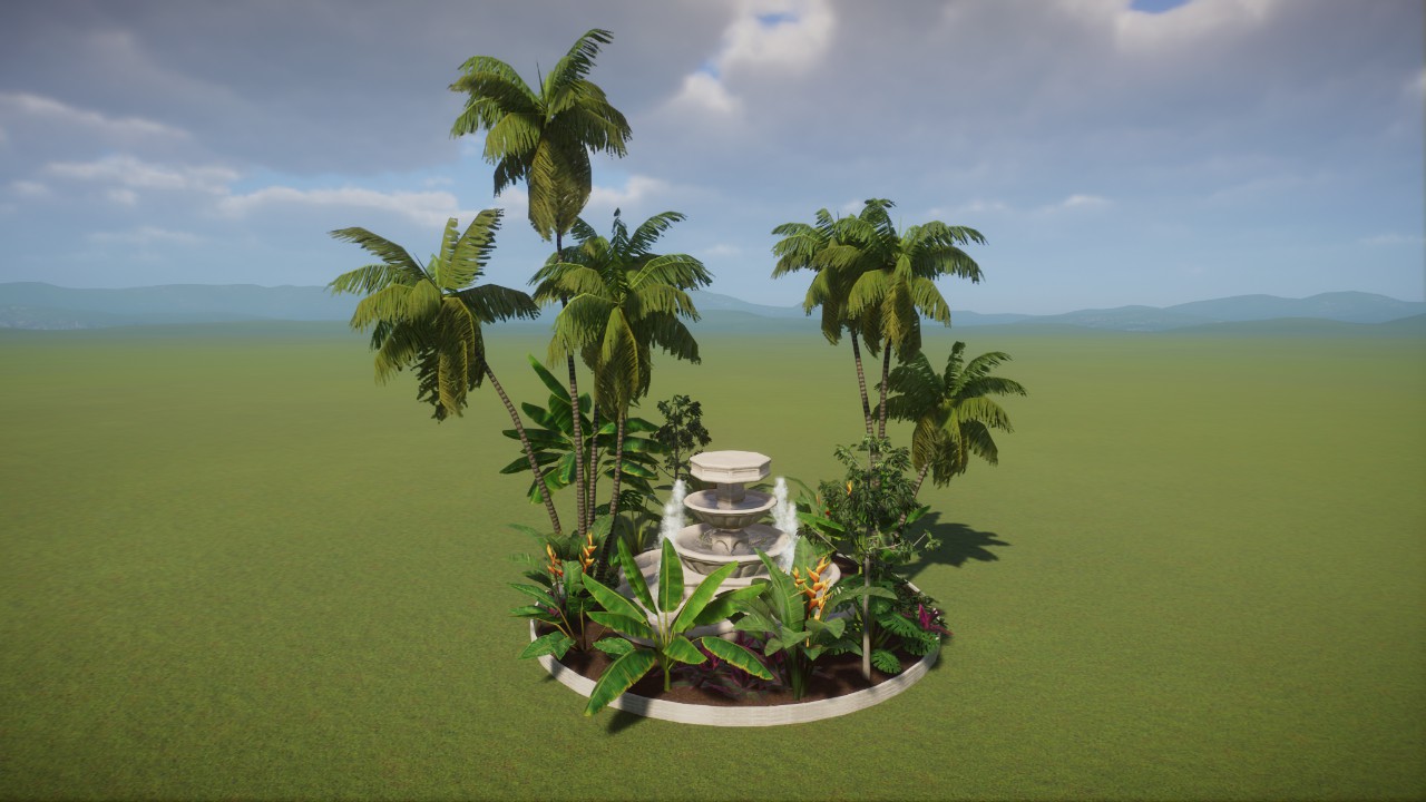 Base - Americas Tropical Statue Fountain Garden