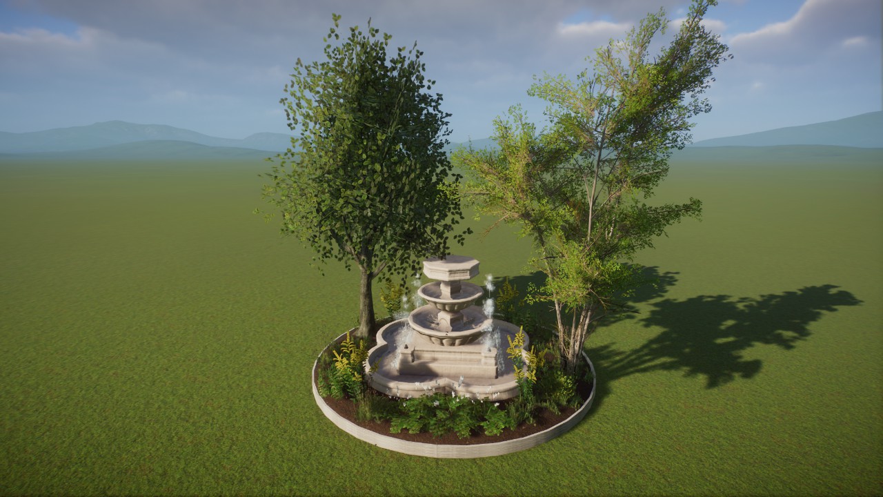 Base - Americas Grasslands/Midwest Statue Fountain Garden