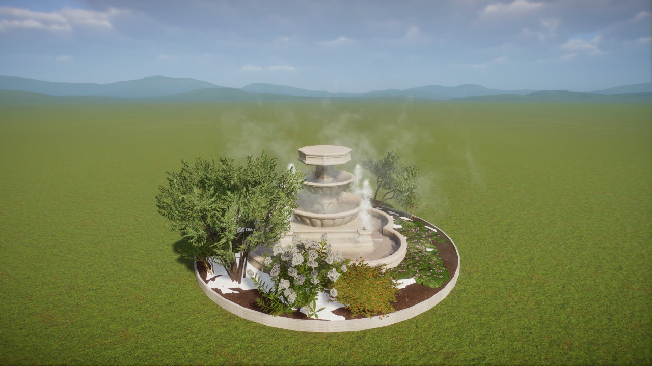 Base - Arctic Permafrost Tundra Statue Fountain Garden