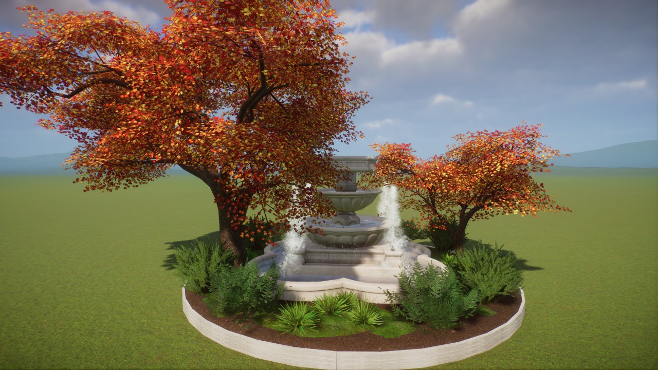 Base - Japanese Maple Statue Fountain Garden