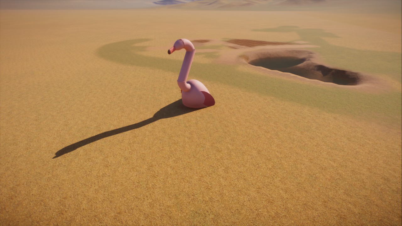 Flamingo statue (pink)
