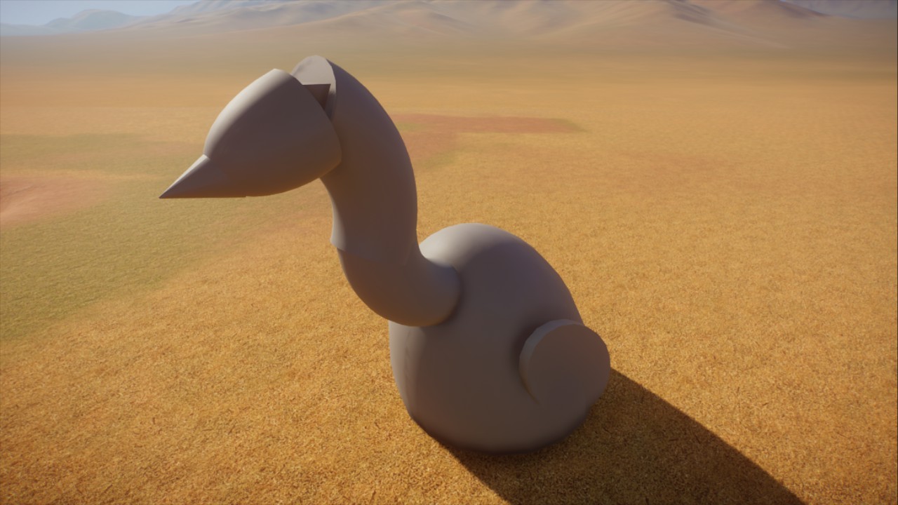 Ominous bird statue