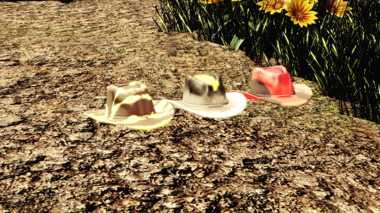 Acro, Rex and Spino print Cowboy hats! Free drops