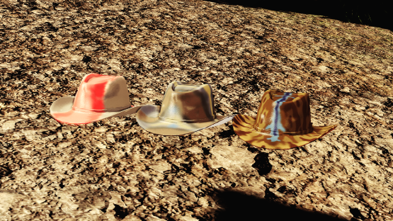 Carno, Cera and Pachy print Cowboy hats! Free drop