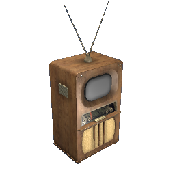WfS OldTime TV set redwood