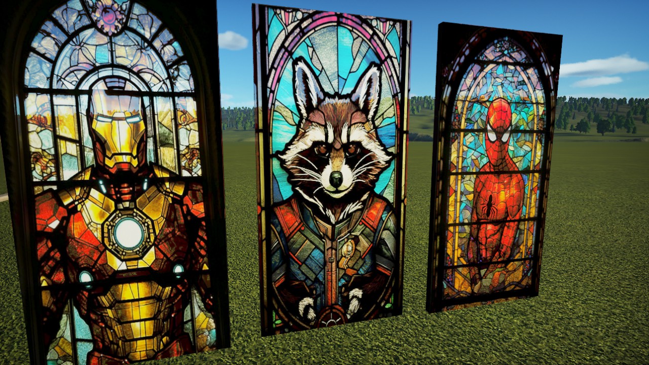 Raccoon STAINED GLASS