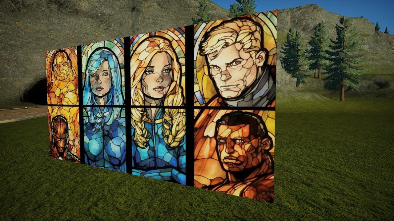 4 FANTASTIQUES STAINED GLASS 4-2
