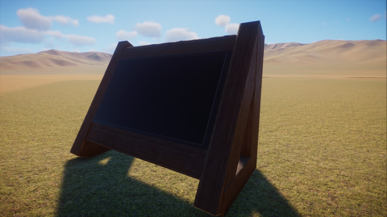 Simple wooden information board