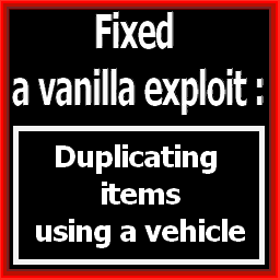 Fixed duplicating items using a vehicle
