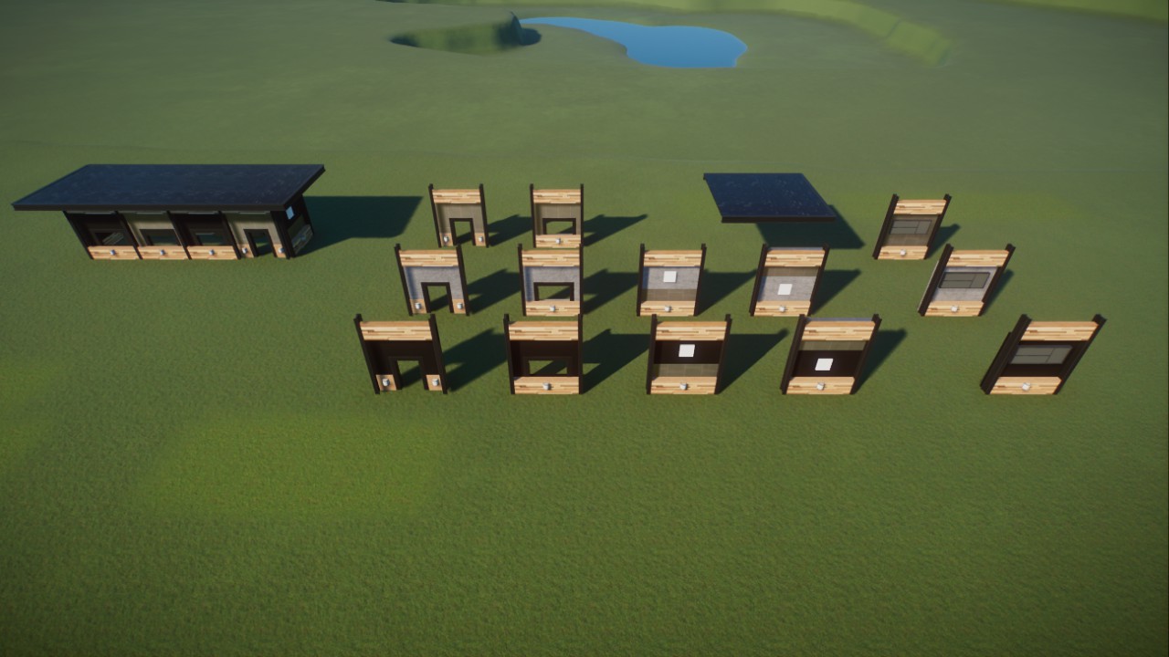 modern, new world construction kit / wall set