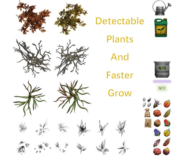 DetectablePlantsAndFasterGrow扫描外星植物+野蛮生长 – Barotrauma Mod