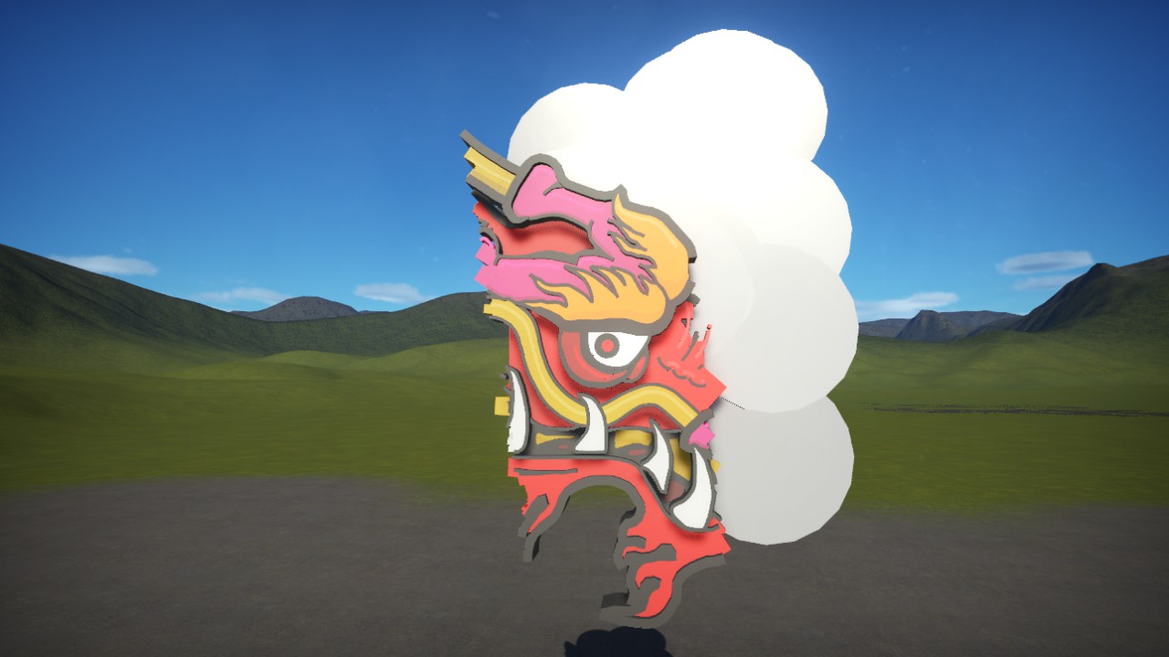2/3 Chinese dragon head sign pt2.