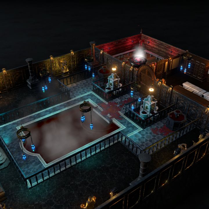 Murder at the Baths, pool