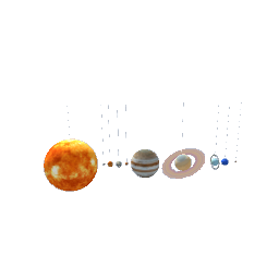 Hanging solar system