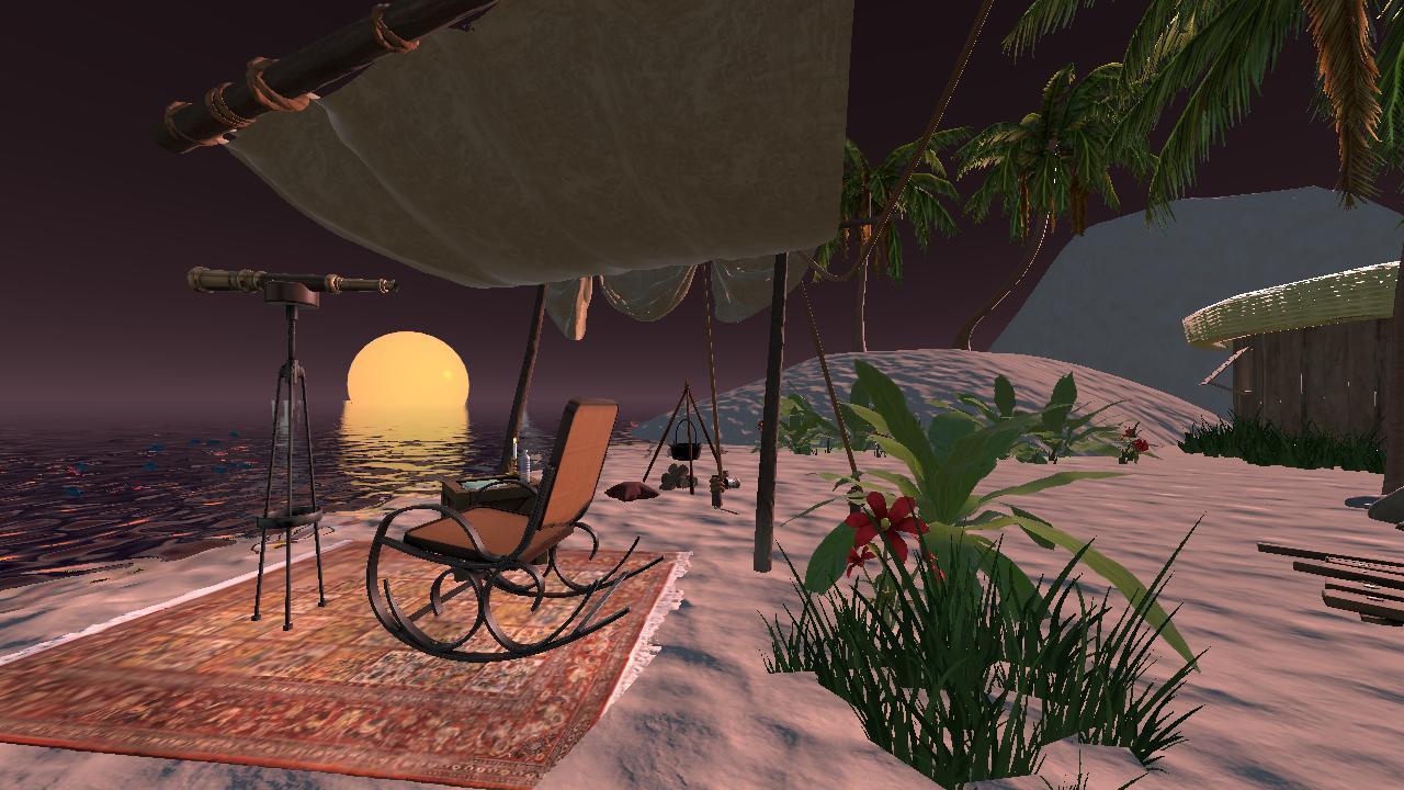 The sun sets in paradise