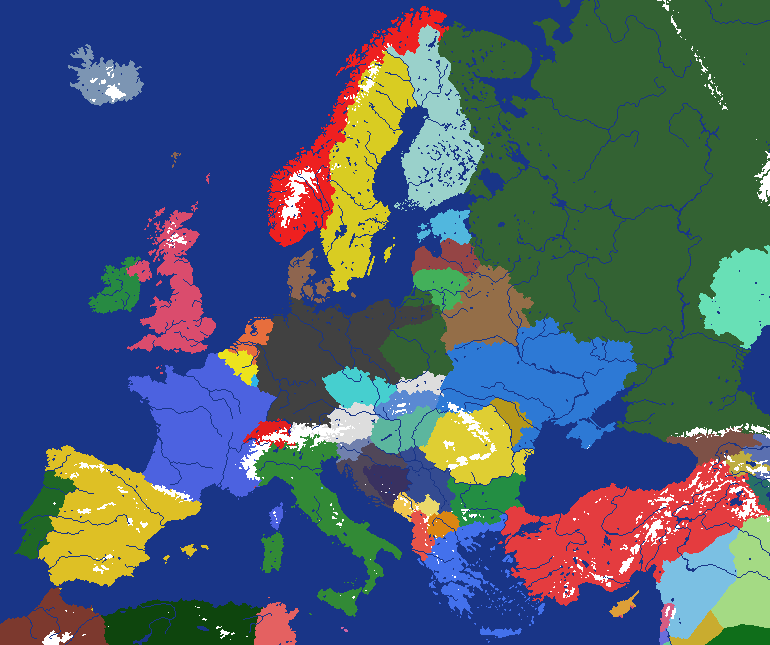 europe but poland has ww1 Borders