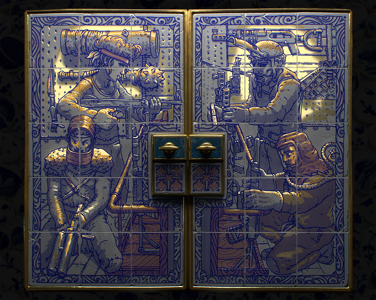 Porcelain Sheet Metal Double Door thumbnail 2