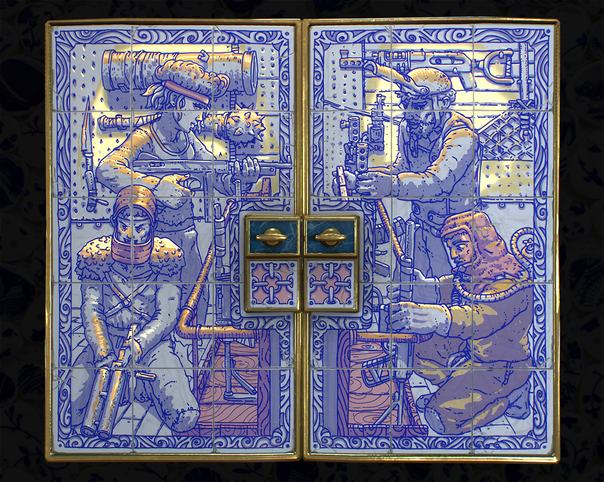 Porcelain Sheet Metal Double Door thumbnail 3