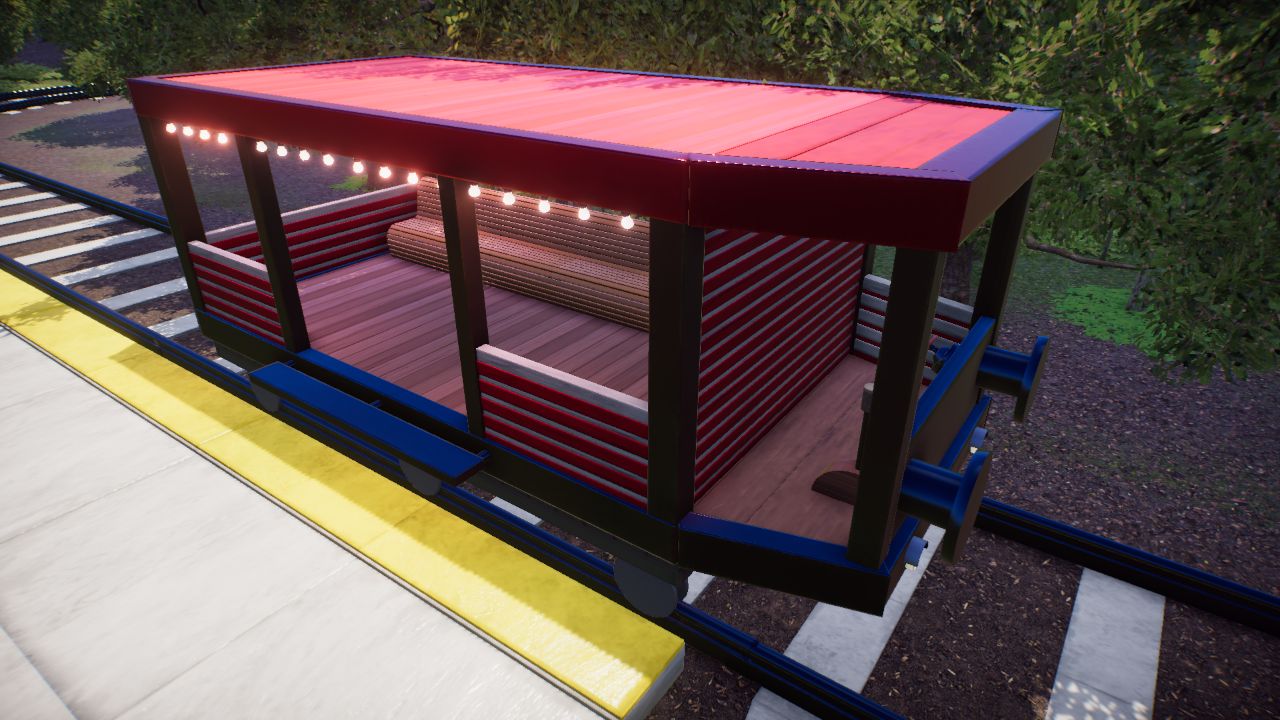 Colorful Tram Red
