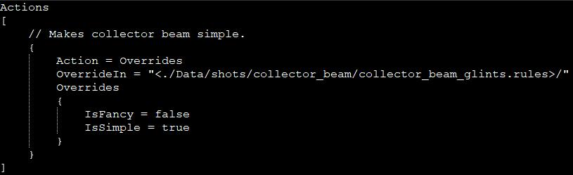 removes manipulator beam sparkles for better fps