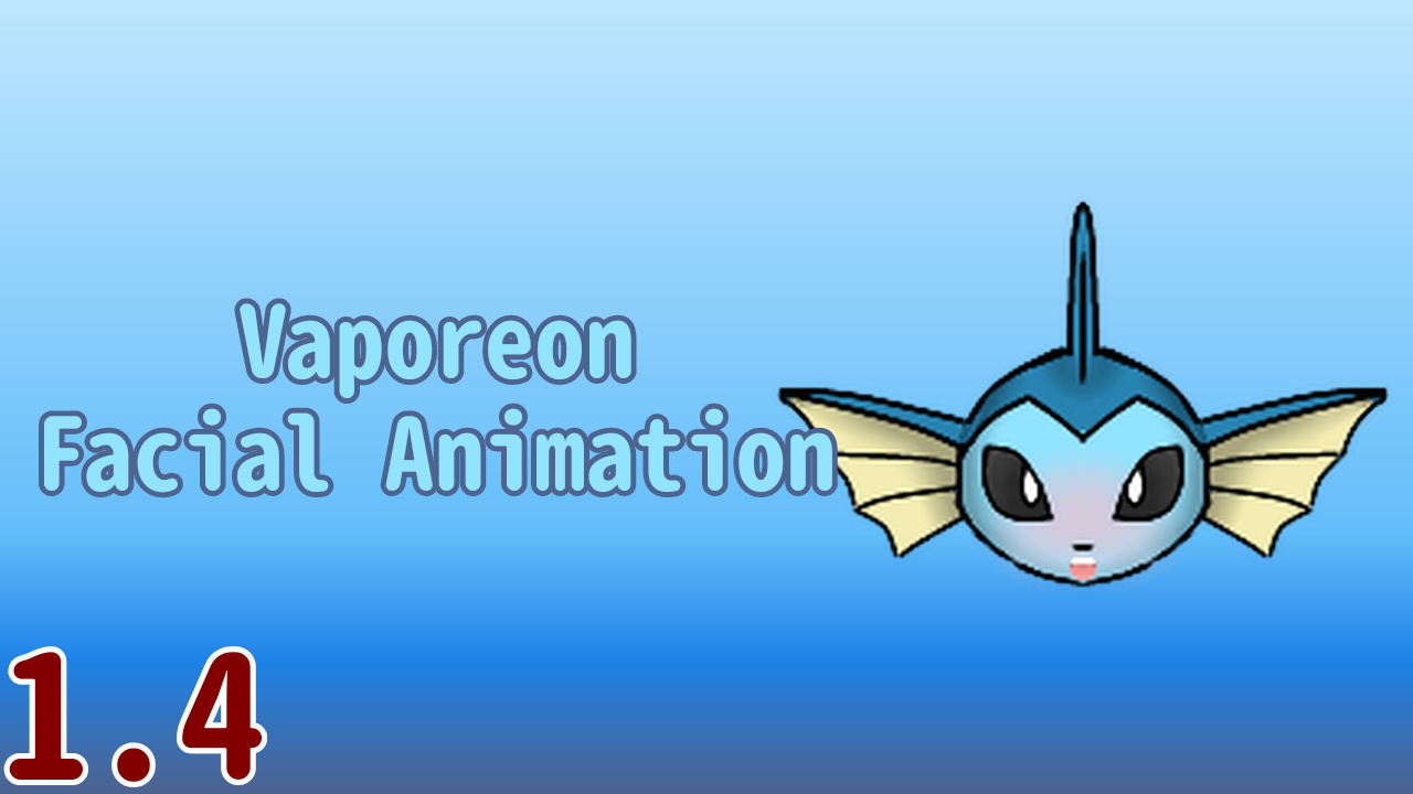 [LC]Vaporeon Facial Animation mod preview for RimWorld