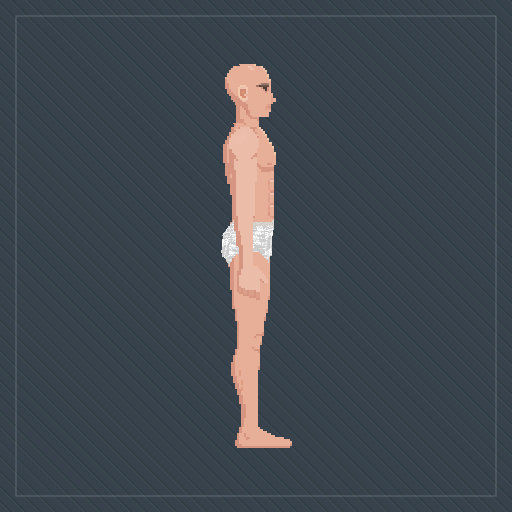 Human in underpants