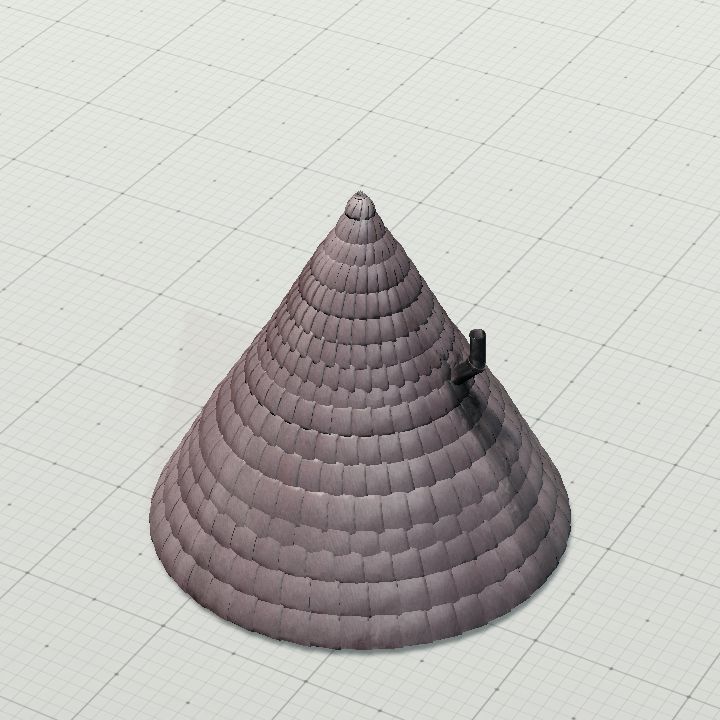Round Cone Tiled Roof