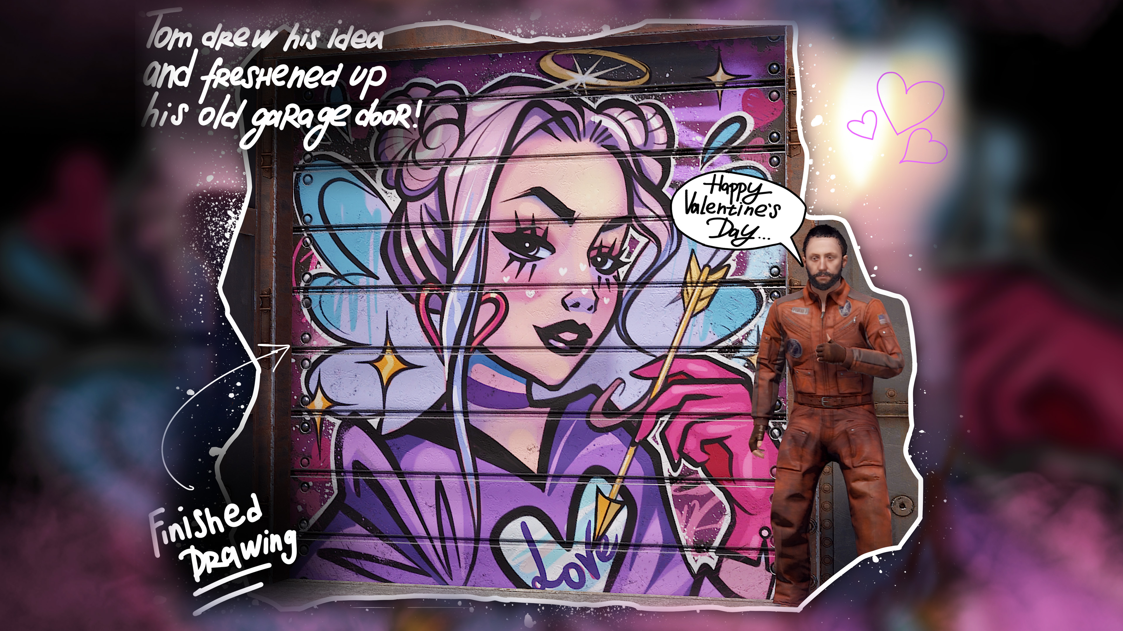 Lovers' Arrow Garage Door