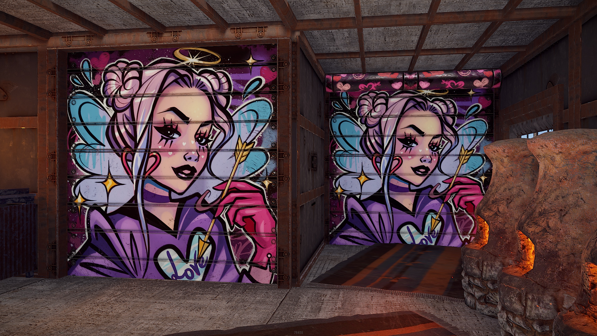 Lovers' Arrow Garage Door