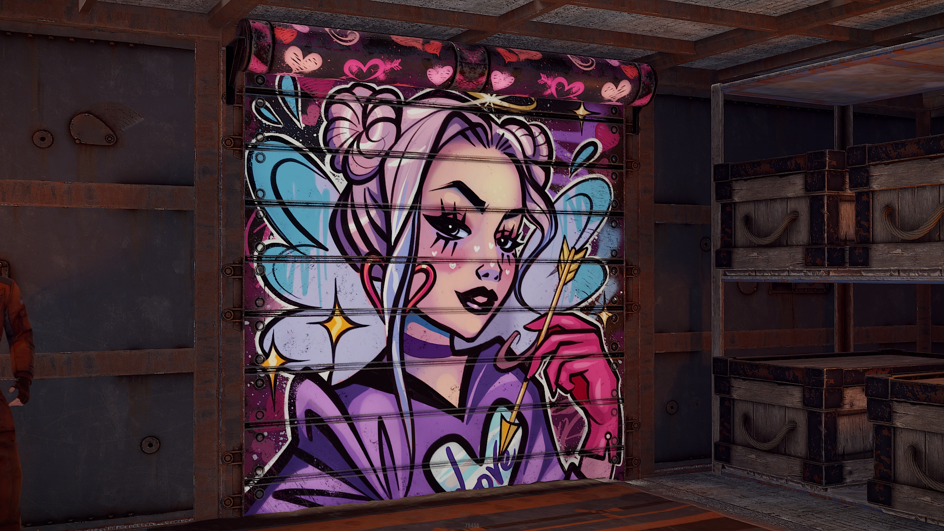 Lovers' Arrow Garage Door