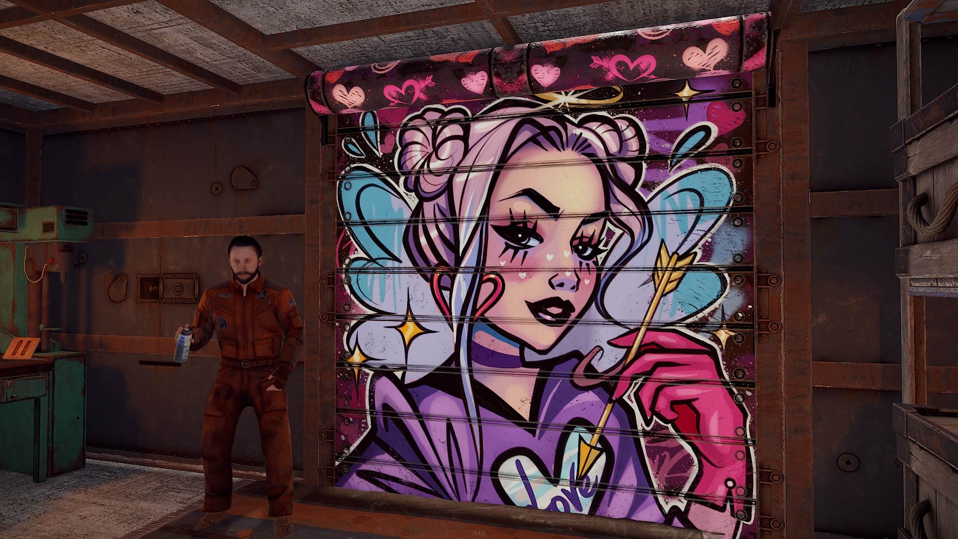 Lovers' Arrow Garage Door