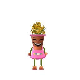 decorated plant pot
