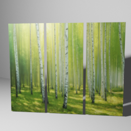 Birch Tree Scene C Free Standing