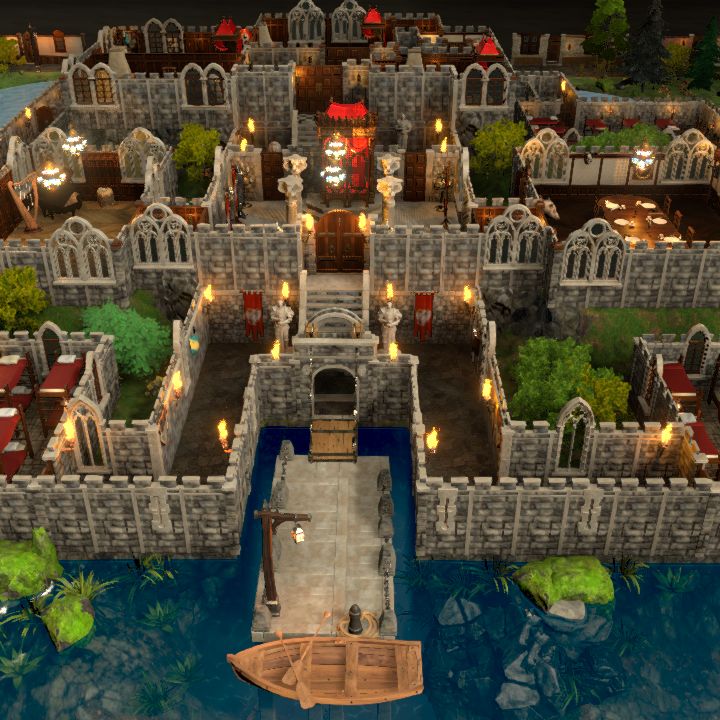 Multi-level River Castle