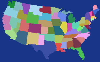 United States of American 60 states
