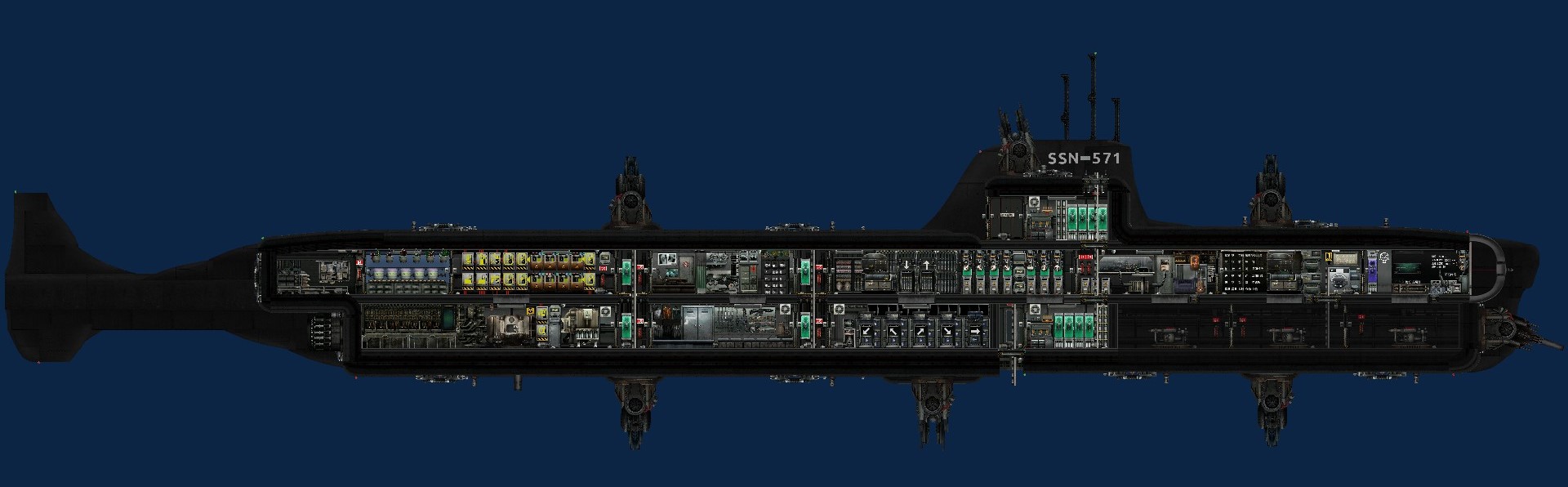 USS Nautilus SSN-571鹦鹉螺号核潜艇 – Barotrauma Mod