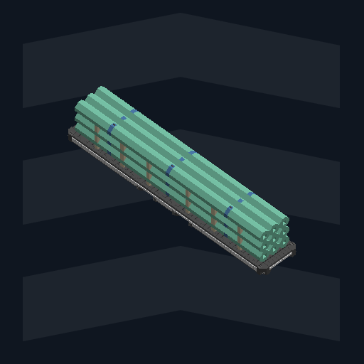 16u Heavy Duty Pallet Green Pipes