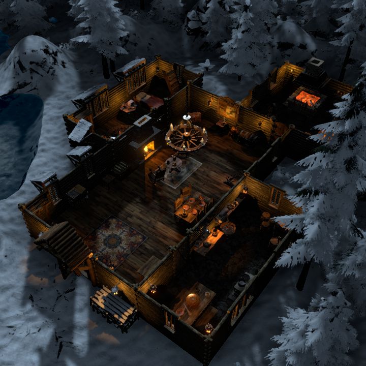 Cabin in the Snowy Woods