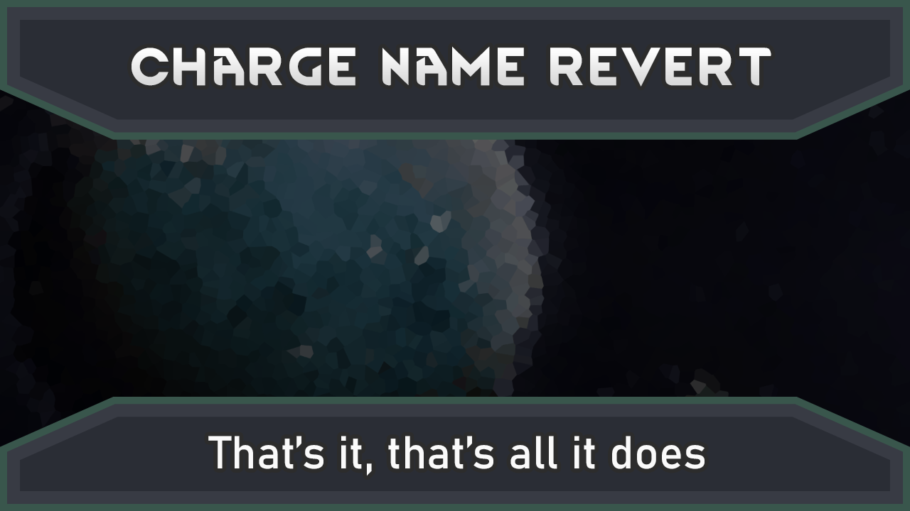 CE Guns: Charge name revert