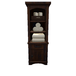 Barrelwood Bath Cabinet - Dark wood