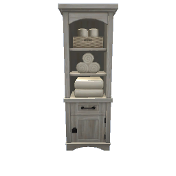 Barrelwood Bath Cabinet - white wood