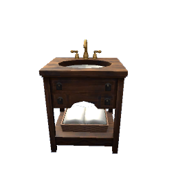 Barrelwood Sink - dark wood