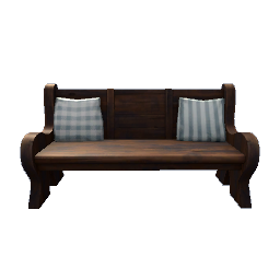 Cormac Pine Bench - dark wood