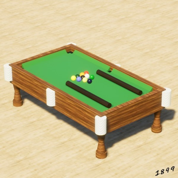 1899 Harry and Johnsons Billiards Table w/ Stuff