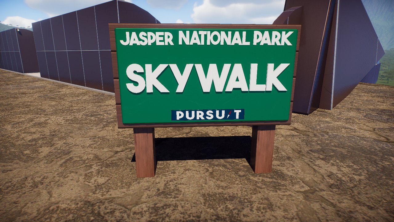 Jasper SkyWalk Pursuit Sign